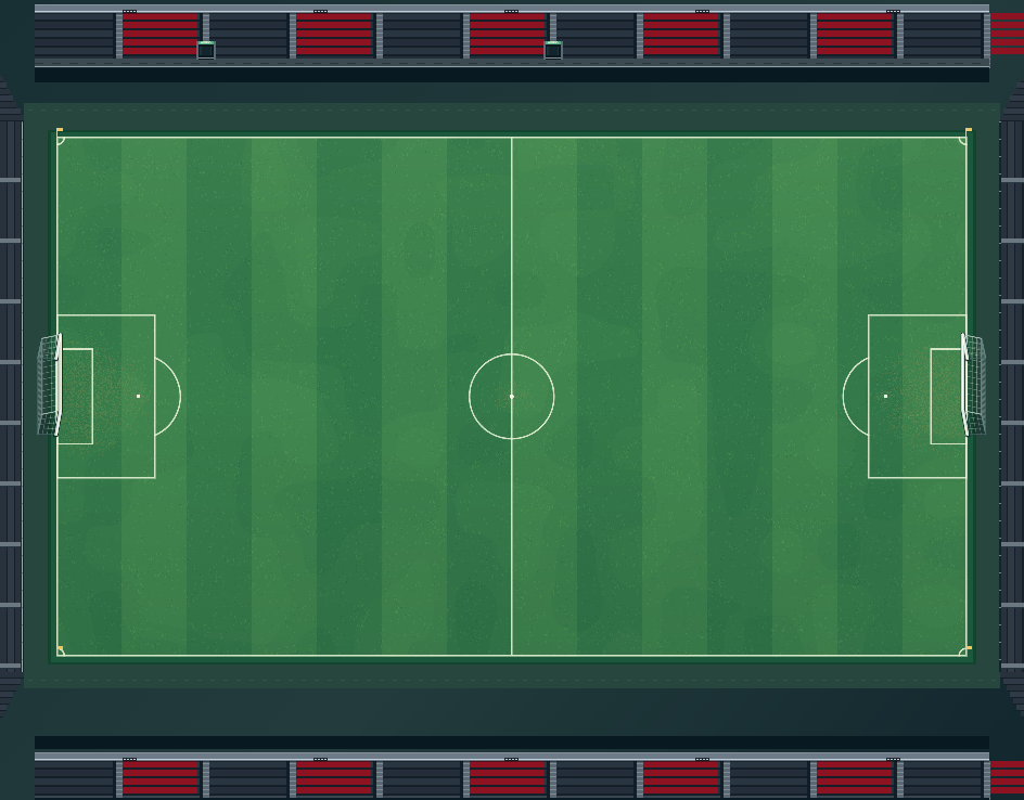 Estádio Arena moderna do FutpixelTV durante o dia, sem jogadores