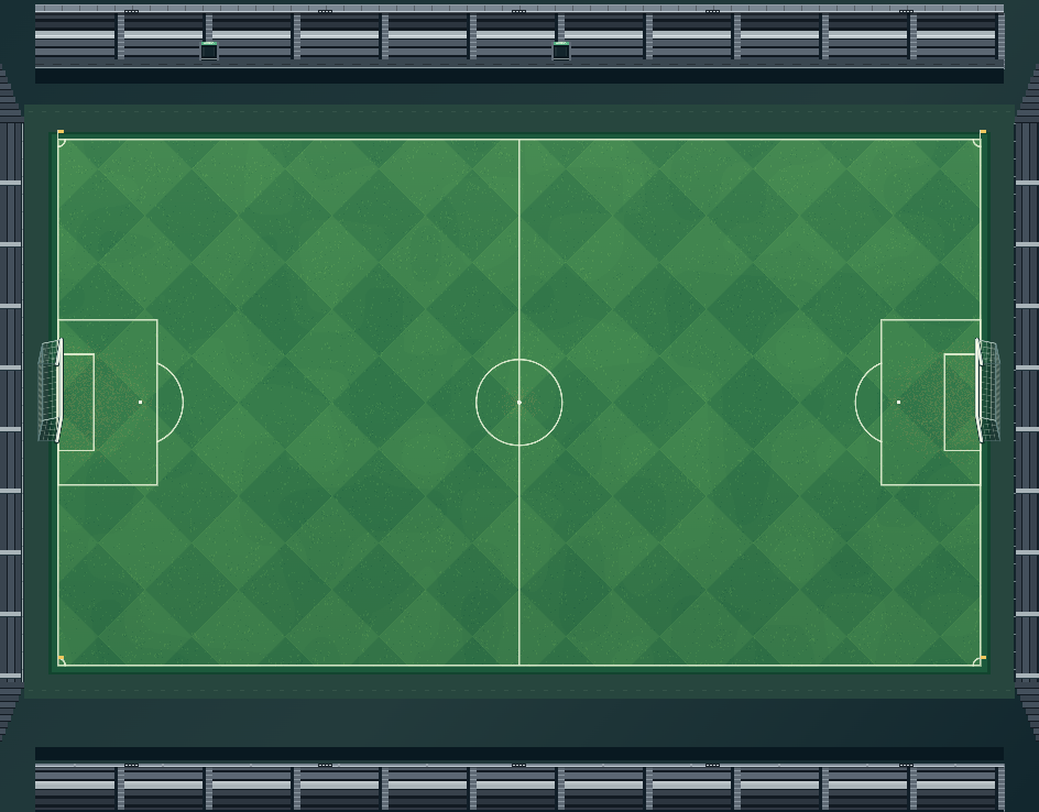 Estádio Coliseu do FutpixelTV durante o dia, sem jogadores